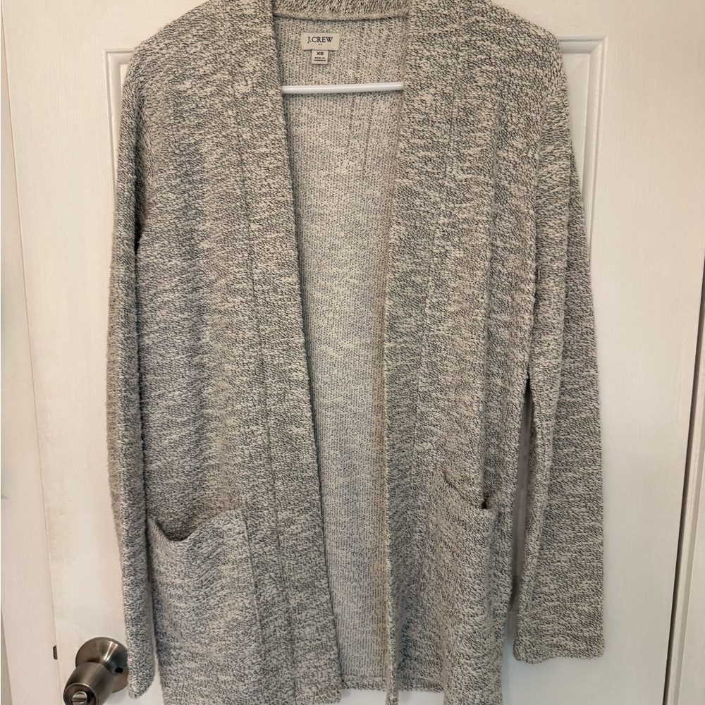 J. Crew Gray Cardigan Sweater Open Front